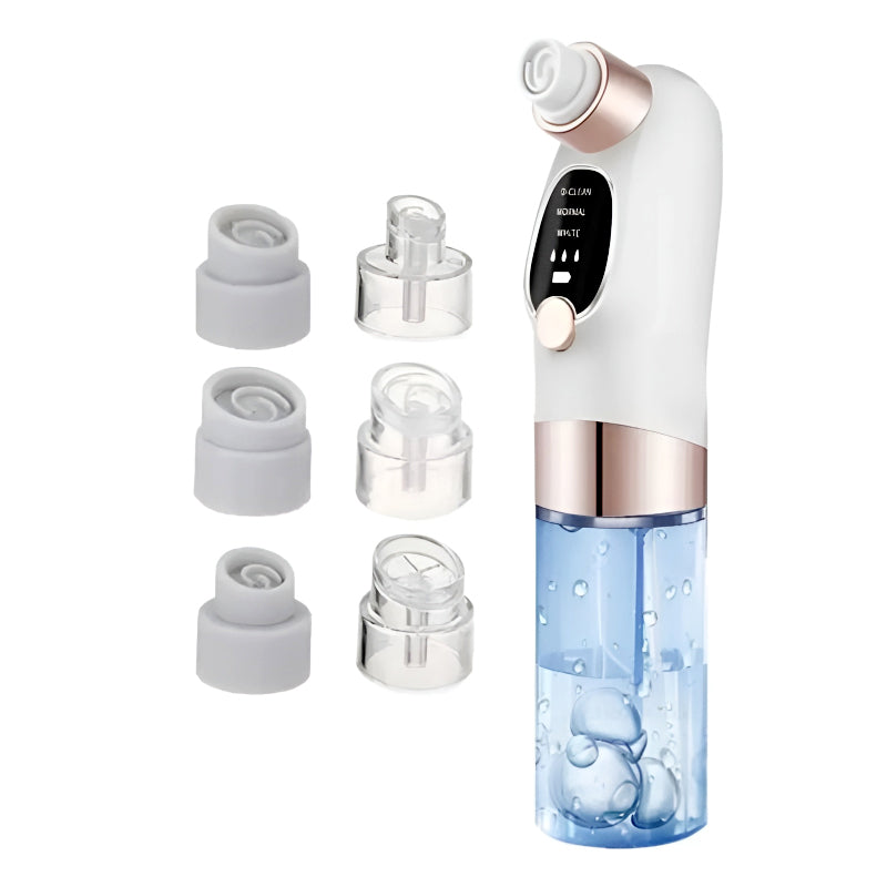 Portable Electric Rechargeable Bubble Blackhead Remover Pore Vacuum Cleaner with Interchangeable Heads