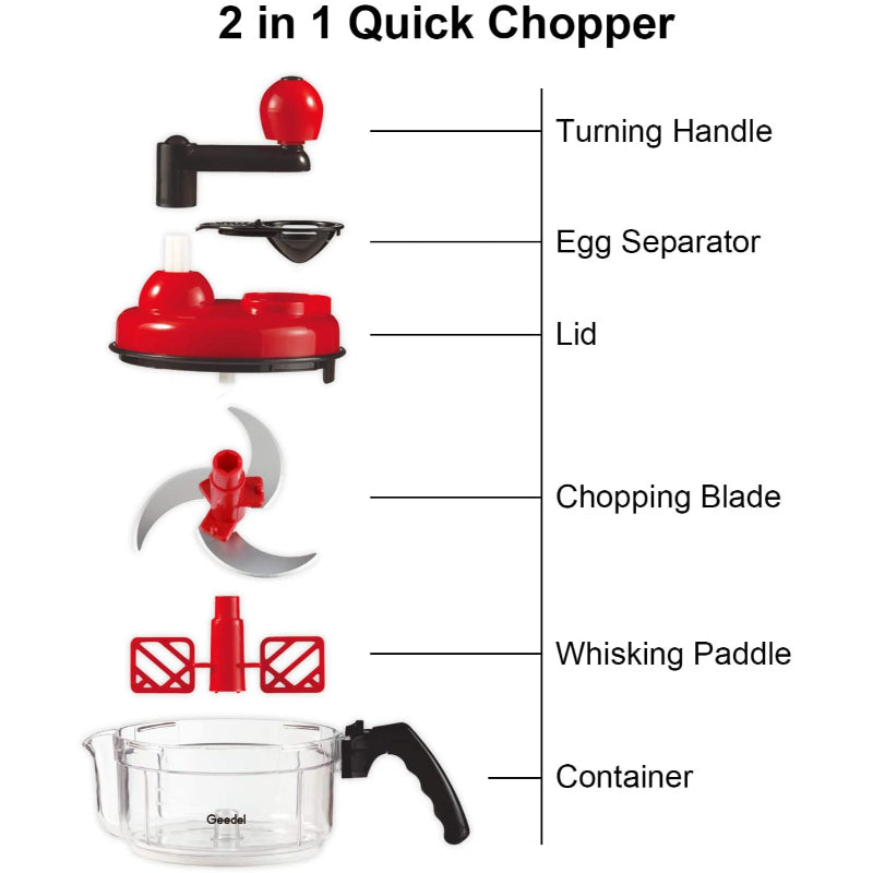 The Ultimate Quick Chopping And Mixing Machine With Built-In Egg White Separator And Special Handle