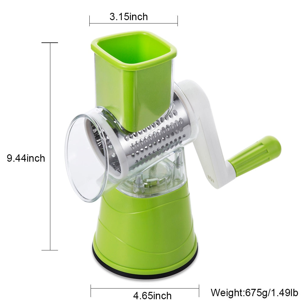 Manual Vegetable Cutter Slicer Multifunctional Round Slicer Gadget Multifunction Kitchen Gadget Food Processor Blender Cutter( Random Color )