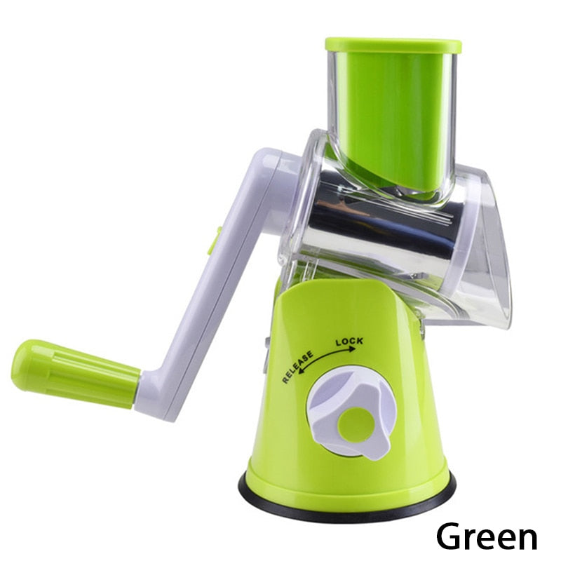 Manual Vegetable Cutter Slicer Multifunctional Round Slicer Gadget Multifunction Kitchen Gadget Food Processor Blender Cutter( Random Color )