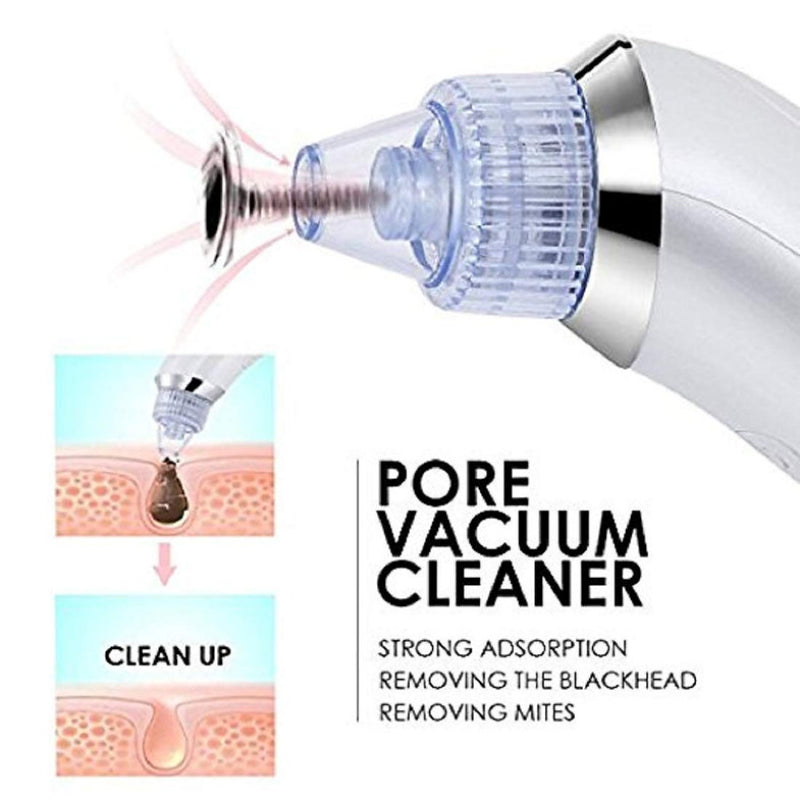 DermaSuction Vacuum Pore Cleaning Device With 4 Interchangeable Suction Heads