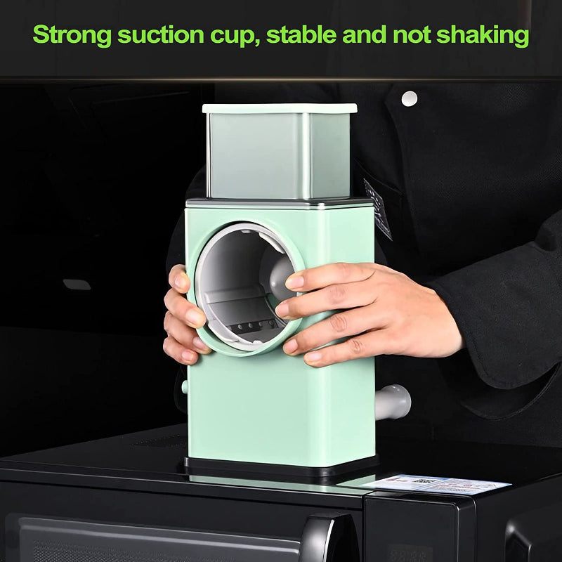 Multi-Functional Manual Vegetable Cutter High-Efficiency Rotary Grater With Handle