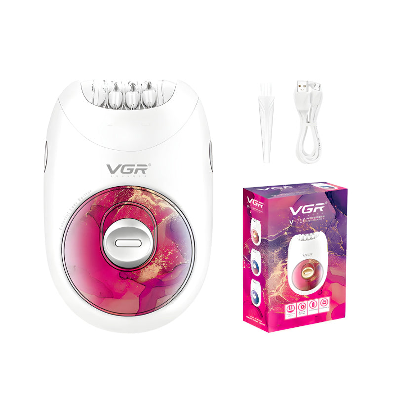 VGR V-706 Professional Rechargeable Electric Lady Epilator Hair Removal Machine