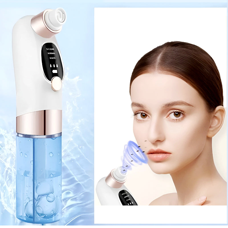 Portable Electric Rechargeable Bubble Blackhead Remover Pore Vacuum Cleaner with Interchangeable Heads