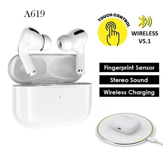 A619 Aspor BT 5.0 Hifi Sound Earbuds With Wireless Charging