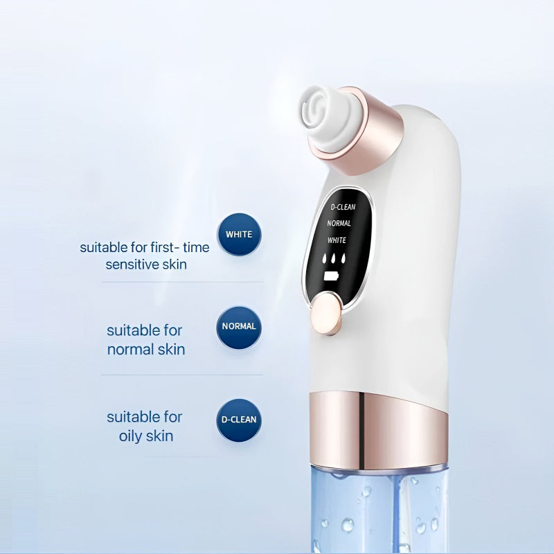 Portable Electric Rechargeable Bubble Blackhead Remover Pore Vacuum Cleaner with Interchangeable Heads